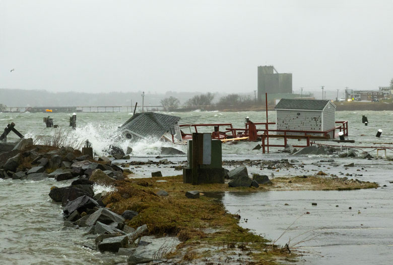 The January storms devastated the Rockland waterfront.